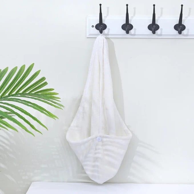 Bonnet de bain absorbant pour cheveux secs - Serviette de bain à séchage rapide pour femmes - Serviette de bain épaisse pour cheveux secs gris