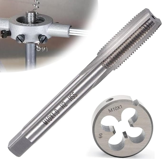 M10 x 1.0 mm Metrisch Tap- en Schroefdraadsnijder Set HSS Compleet
