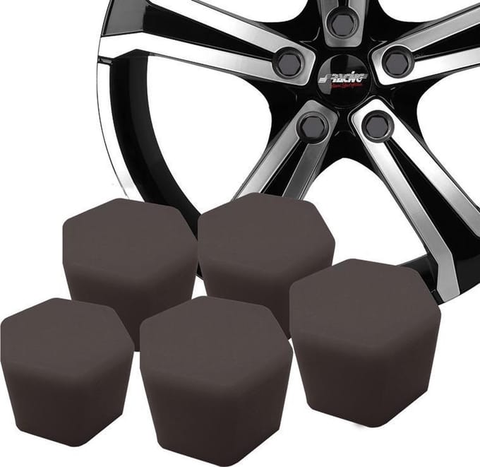 Simoni Racing Wielmoerkapjes Soft Sil - 17mm - Zwart - Set à 20 stuks