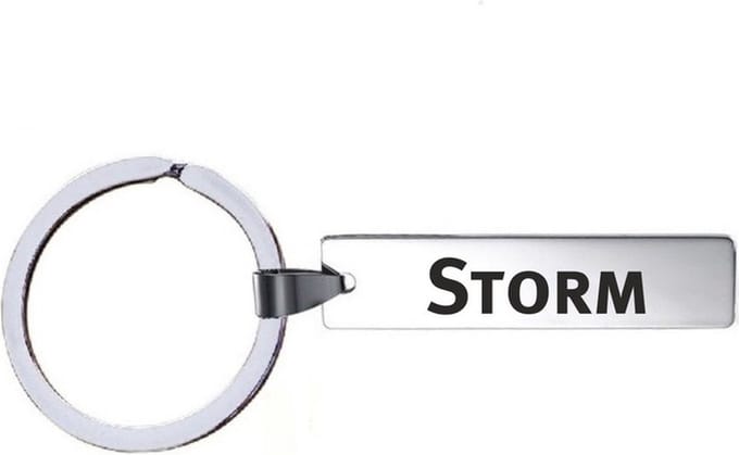 Sleutelhanger Met Naam - Storm - RVS