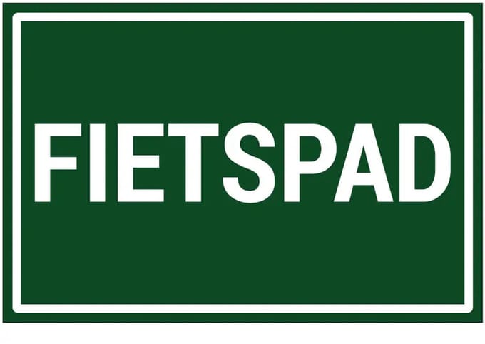 Fietspad sticker | 45 x 30 cm