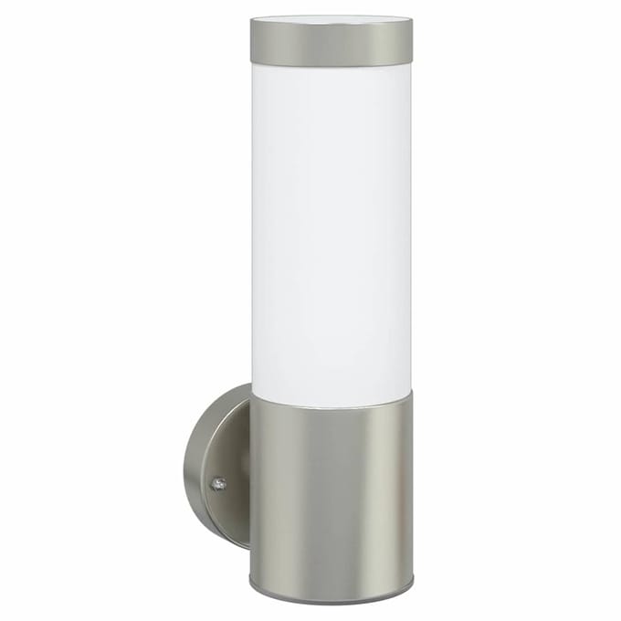 vidaXL Buiten Wandlamp Zilver 12 x 8,5 x 27 cm