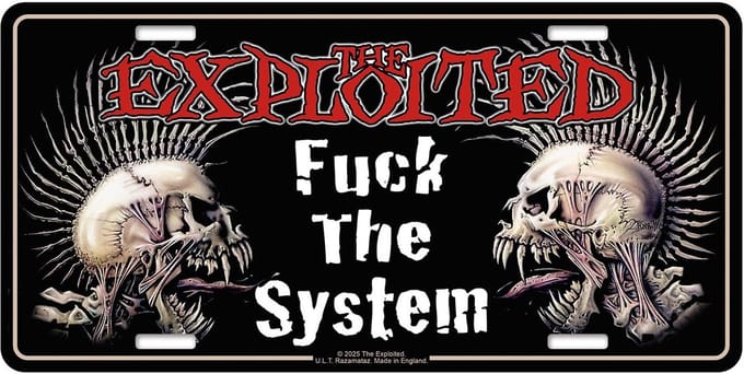 The Exploited - Fuck The System Metalen wandbord - Zwart/Multicolours