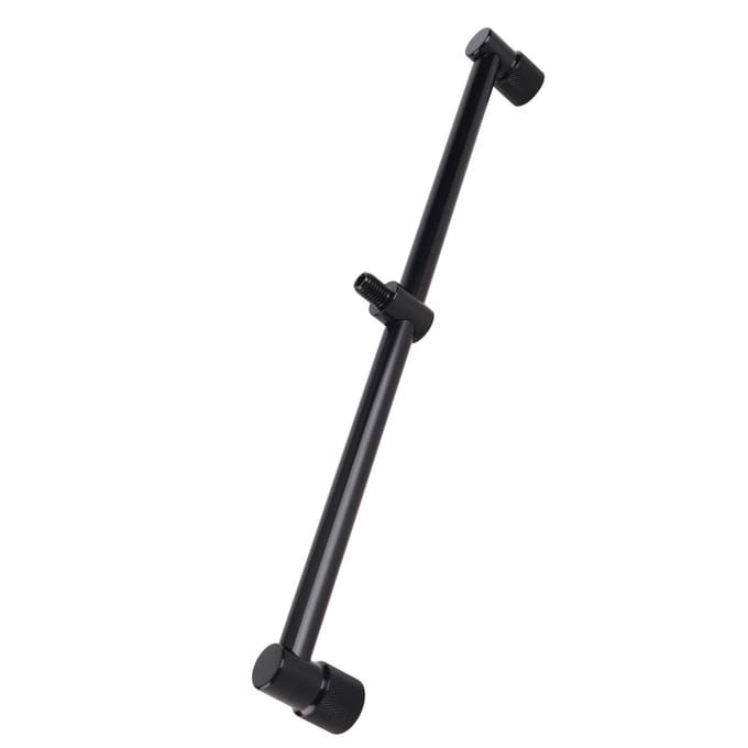 2-hoofdige Aluminiumlegering Buzz Bar voor Vishengels Dwarsbalk Beugel Visaccessoires 25cm / 9.84in black