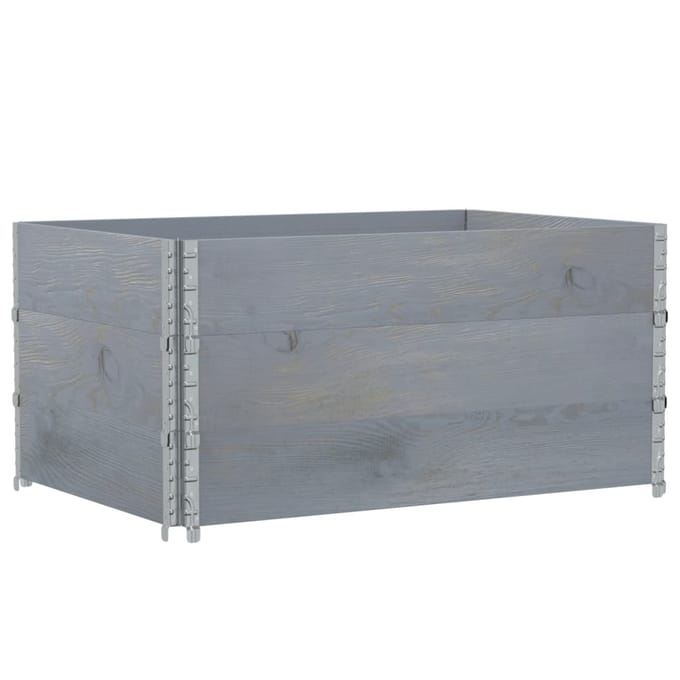 vidaXL - Plantenbak - 120x80 - cm - massief - grenenhout - grijs