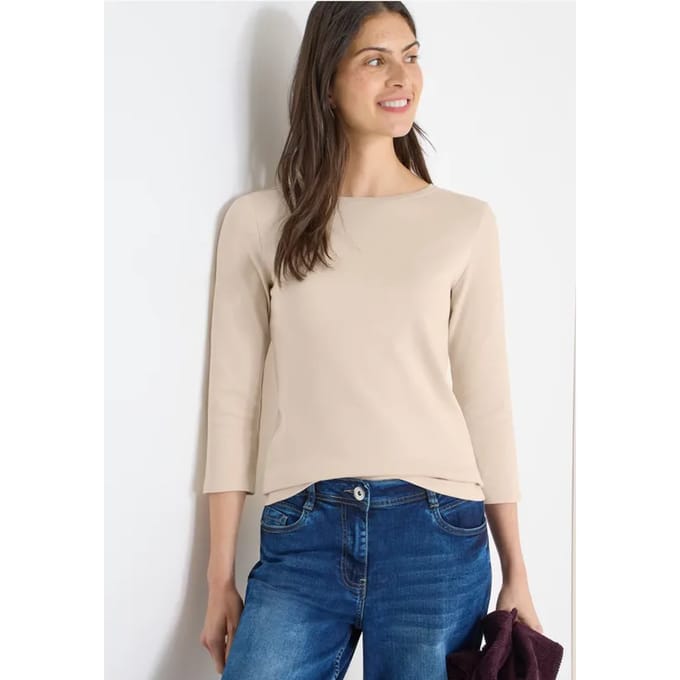 Basic shirt in effen kleur