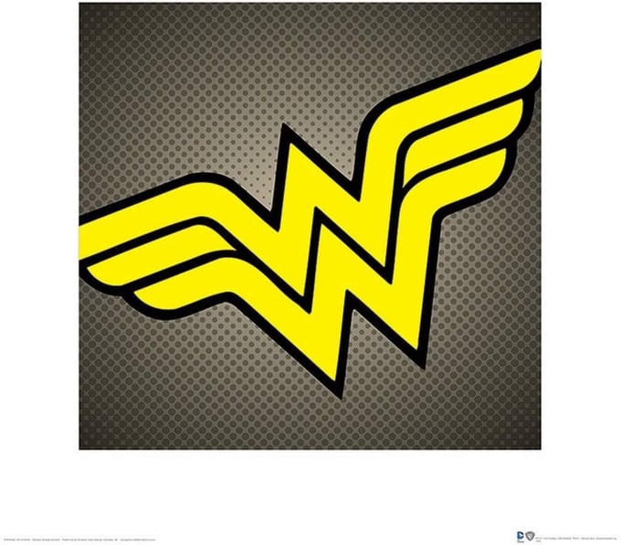 Kunstdruk DC Comics - Wonder Woman - Symbol 40x40cm