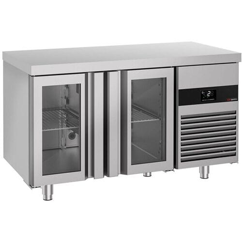 GGM Gastro Kühltisch PREMIUM - 1400x700mm - mit 2 Glastüren