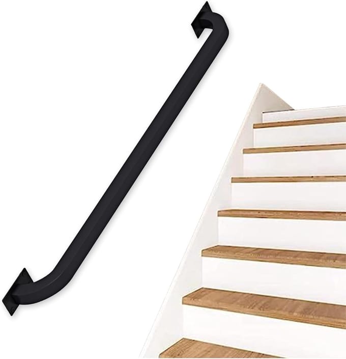 Trapleuning Set - Veiligheidsgreep Reling - Veilig Traplopen - Smeedijzeren Stevigheid - 270cm Lengte