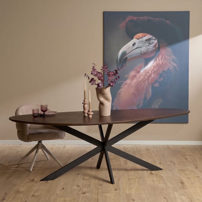 StarFurn Eettafel Cloud - Organisch Bruin Eikenhout - 240x110x76cm