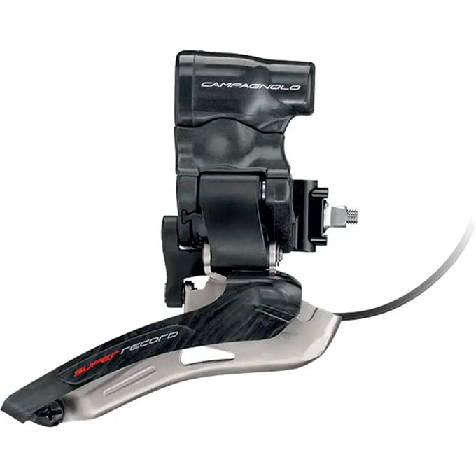 Campagnolo voorderailleur Super Record EPS 12V carbon/Aluminium zwart