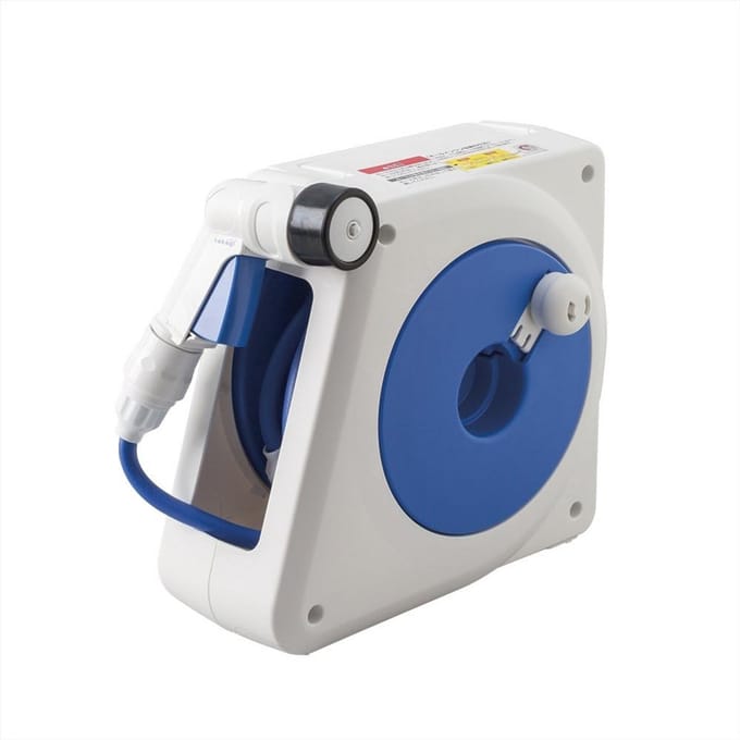 Compacte slanghaspel met wandhouder en 10 m slang – lichtgewicht en druppelvrij