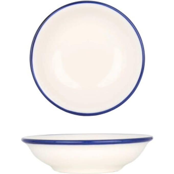 Bonna Serveerschaal - Linea Blue - Porselein - 15 cm (330cc) - set van 2