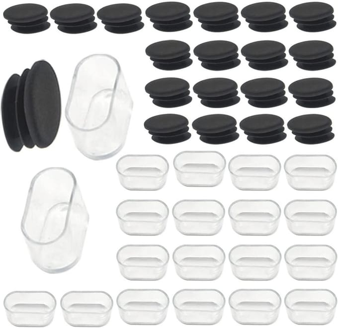 Rubberen Stoelpootdoppen - 40 Stuks voor Ovale Stoelen