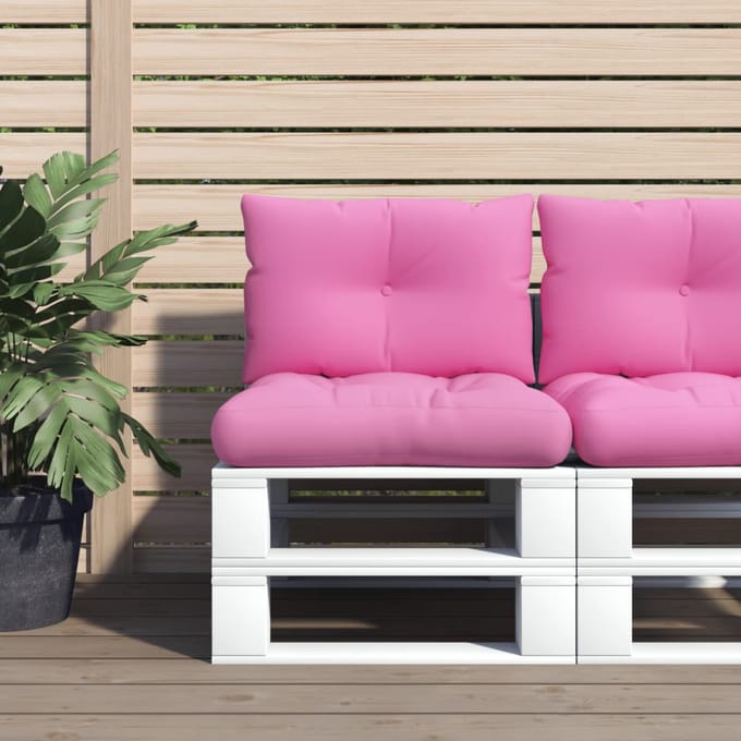 vidaXL - Palletkussens - 2 - st - oxford - stof - roze