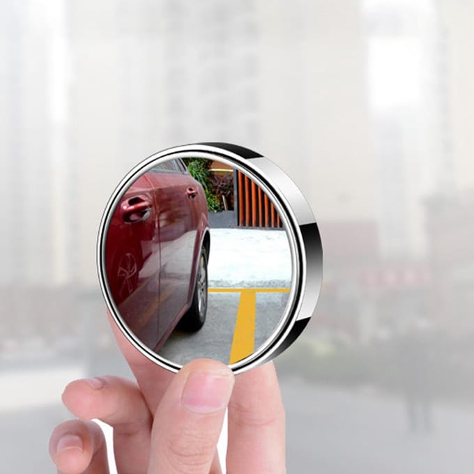 Auto Achteruitkijkspiegel HD Verstelbare Groothoek Dodehoekspiegel Reflecterende Hulp Spiegel met gray