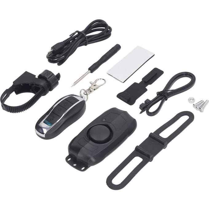 Alarm voor elektrische voertuigen USB-oplaadbare fiets Draadloze afstandsbediening Trilalarm Ingebouwde batterij gray