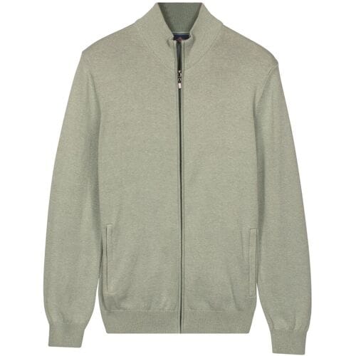 Baileys Vest Fine Knit Full Zip Misty Green / male