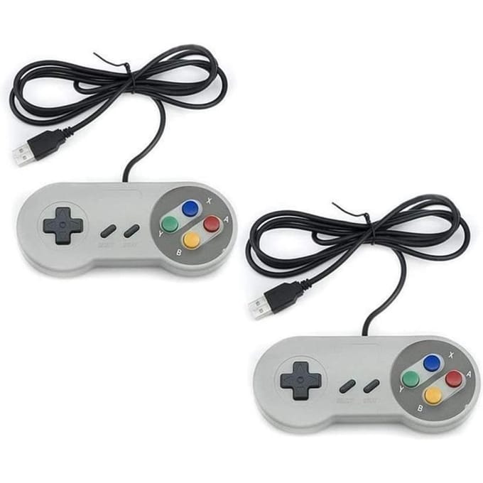 2 Stuks Snes-NES Imitatie Controller USB - Klassieke Retro Game Controller Compatibel met Gaming PC, Computer, Computer P[J15]
