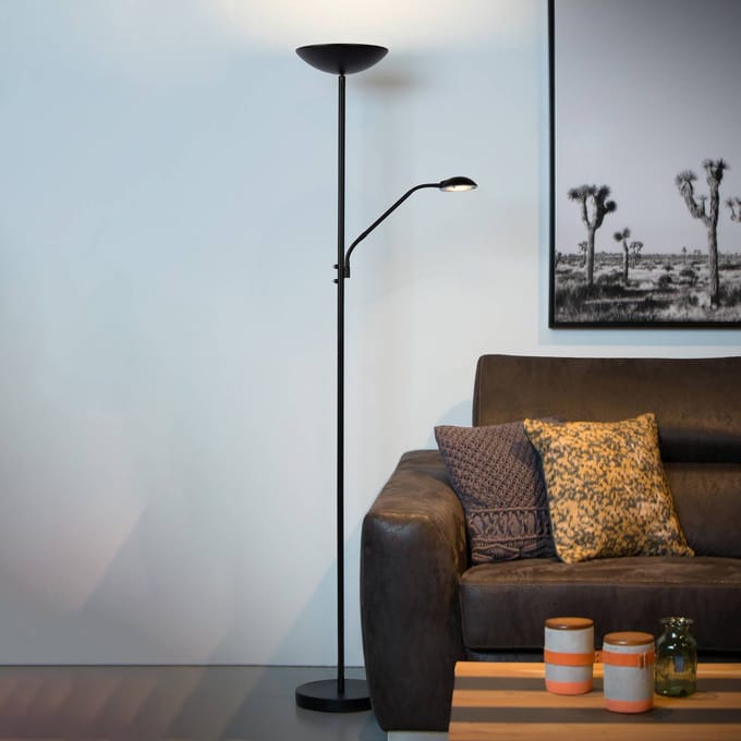 Lucide ZENITH - Leeslamp - LED Dimbaar - 3000K - Zwart