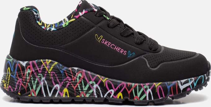 Skechers Uno Lite Meisjes Sneakers - Zwart/Multicolour