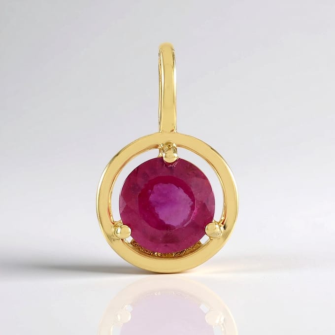 Roze Madagaskar saffier Verguld zilveren hanger