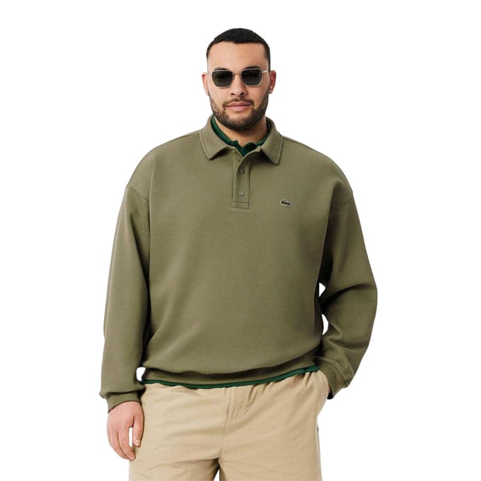 Lacoste Heren Piqué Losjes Polo Sweatshirt (Groen)