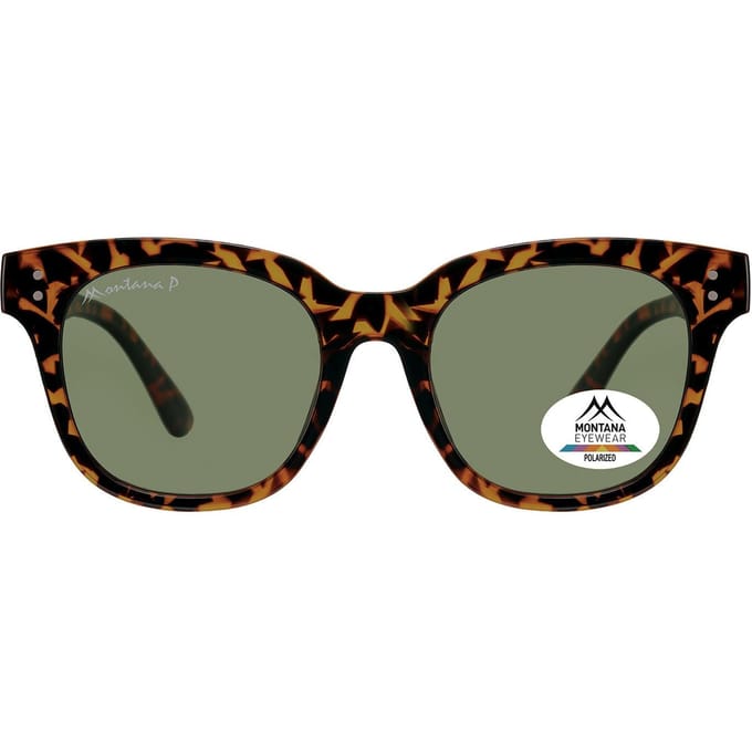 Sonnenbrille Montana mit grüner Schildkröte aus polarisiertem G15-Glas