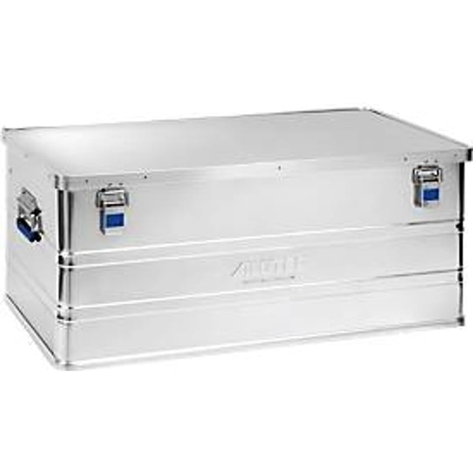 Aluminium transportkist Alutec Basic, stapelbaar, materiaaldikte 0,8 mm, met 1,5 mm deksel, 142 l volume