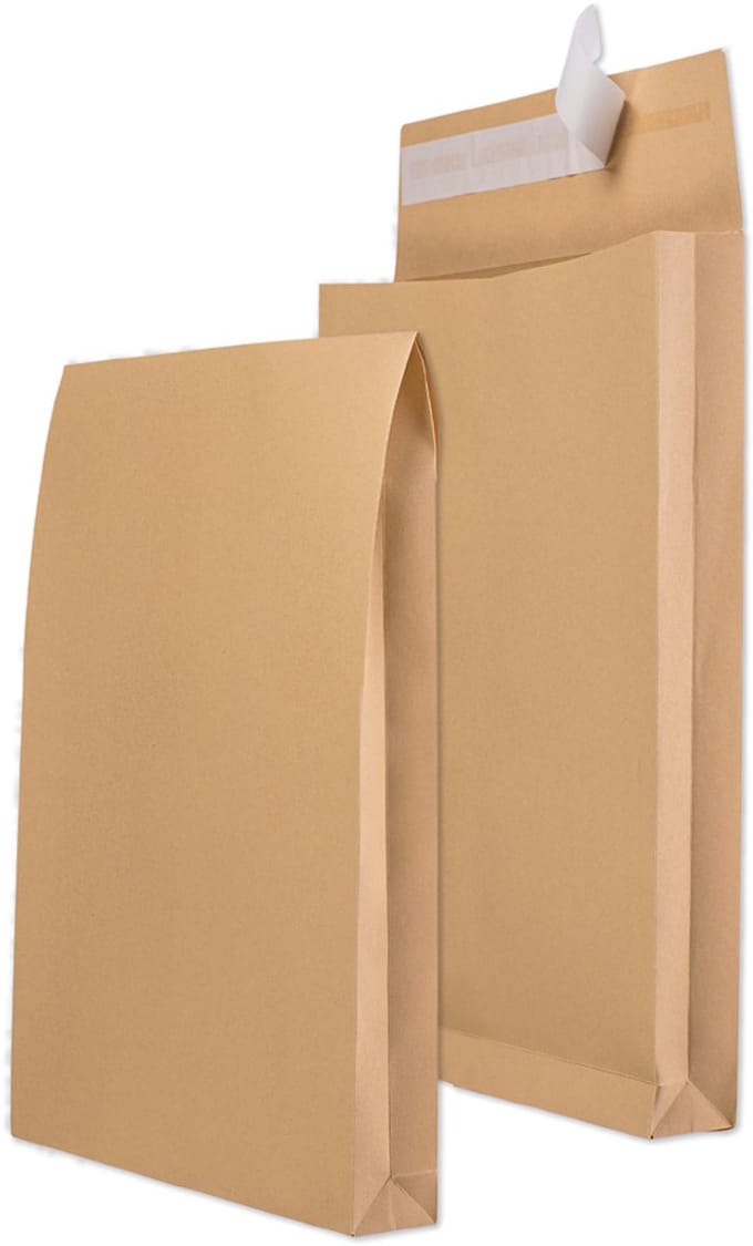 Verzendenvelope C4, zonder venster, bruin