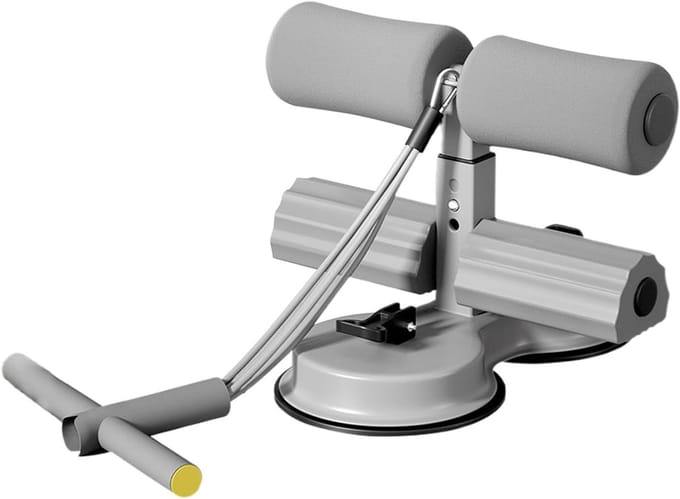 Buiktrainer Hulpmiddel - Sit-up Apparaat - Core Versterken - Verstelbare Weerstand - 27 cm - Grijs