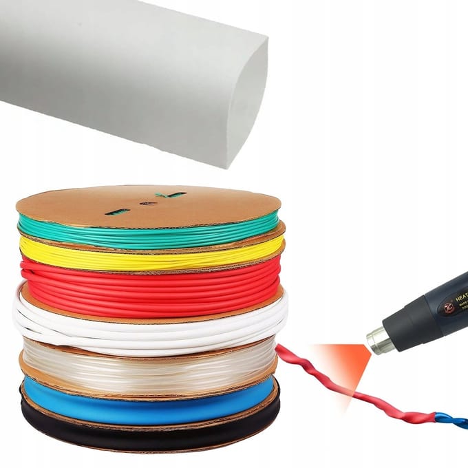 Rosfix Krimpkous 8mm Wit 1m - Zelfdovend 2:1 Krimp - 4mm Na Krimp, Start 100°C