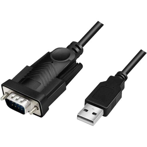 LogiLink Adapter Serieel [1x USB-A 2.0 stekker - 1x D-sub stekker 9-polig] 1.5 m Zwart