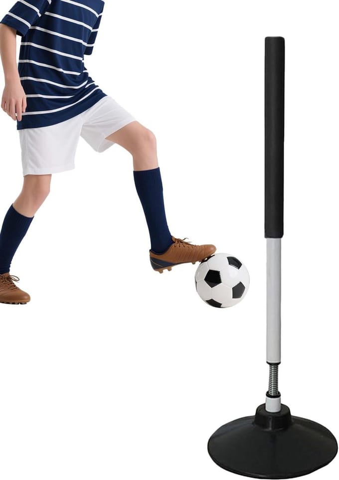 Voetbal Trainingsstokken - Sport Palen - Agility Training - Zware Stabiele Basis - 61 Centimeter - Zwart