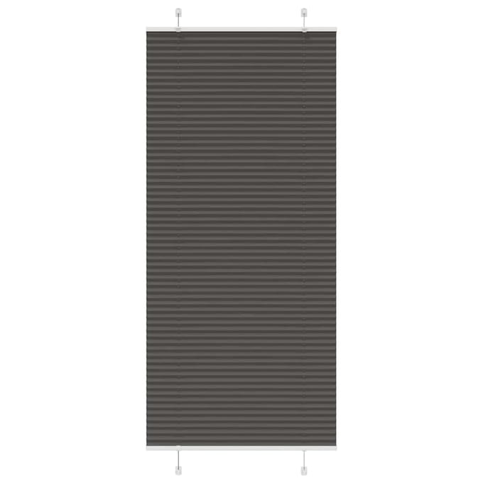 vidaXL - Plissé - rolgordijn - 85x200 - cm - stofbreedte - 84,4 - cm - polyester - zwart