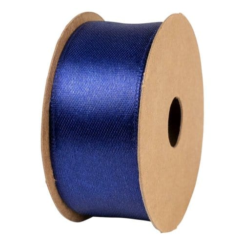 Stewo satijnen cadeaulint, formaat 25 mm. x 4 m., kleur donker blauw