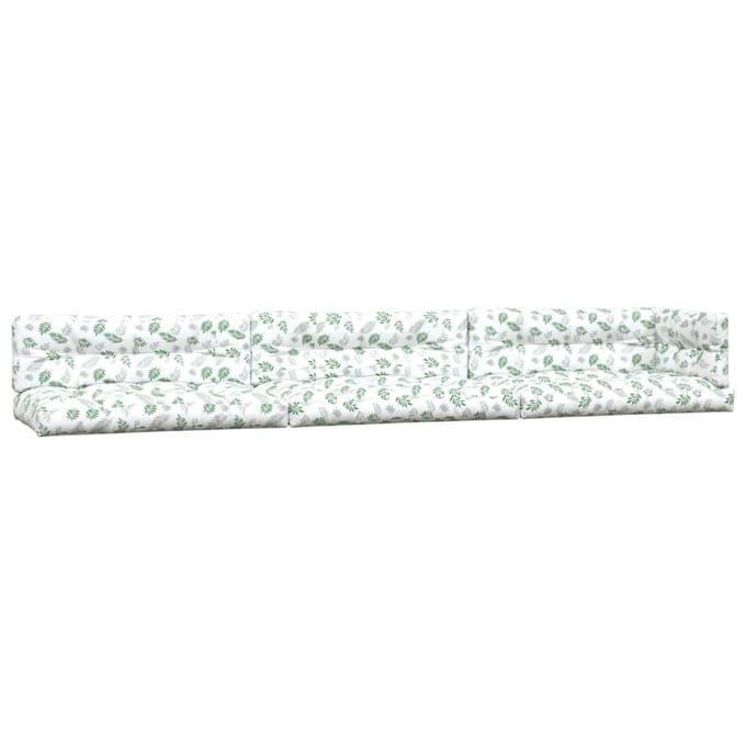 vidaXL Palletkussens 7 st bladpatroon stof