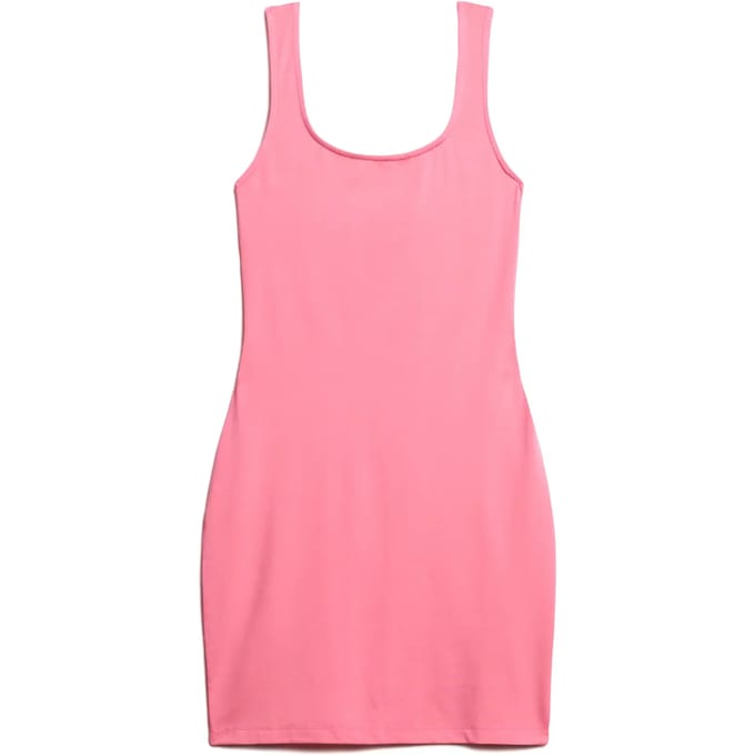 Superdry - Jersey mini-jurk met vierkante hals - Dames - Jurken
