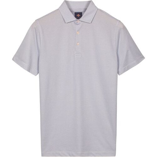 Baileys Polo Yarn Dyed Small Stripe Soft Blue / male