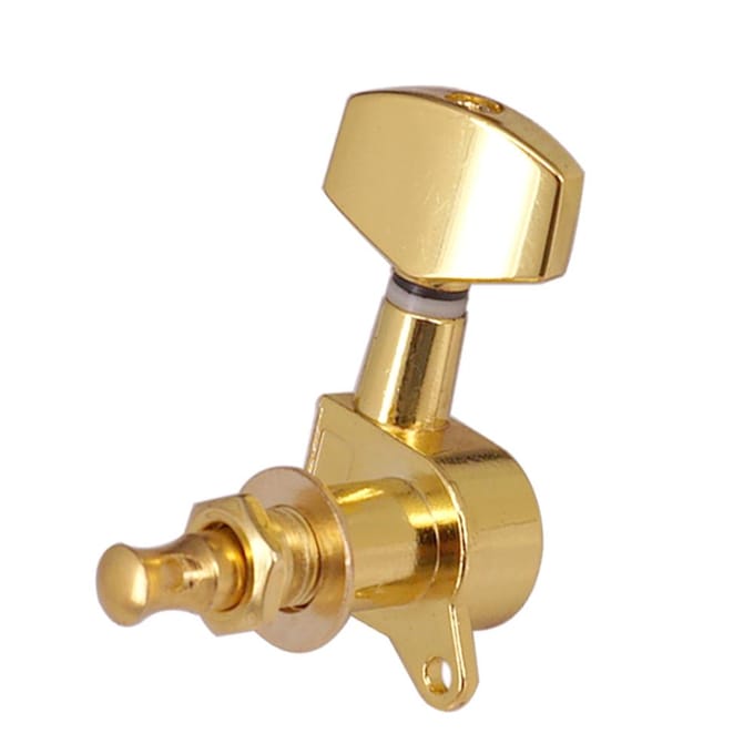 6 stks Verzegelde Gitaar String Pinnen Locking Tuners 3L3R Stemsleutels String Tuners Elektrisch Akoestisch goud
