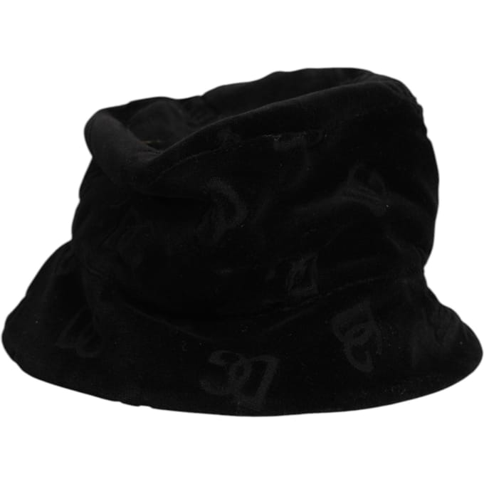 Dolce & Gabbana Zwarte Katoenen Suède Bucket Logo Hoed
