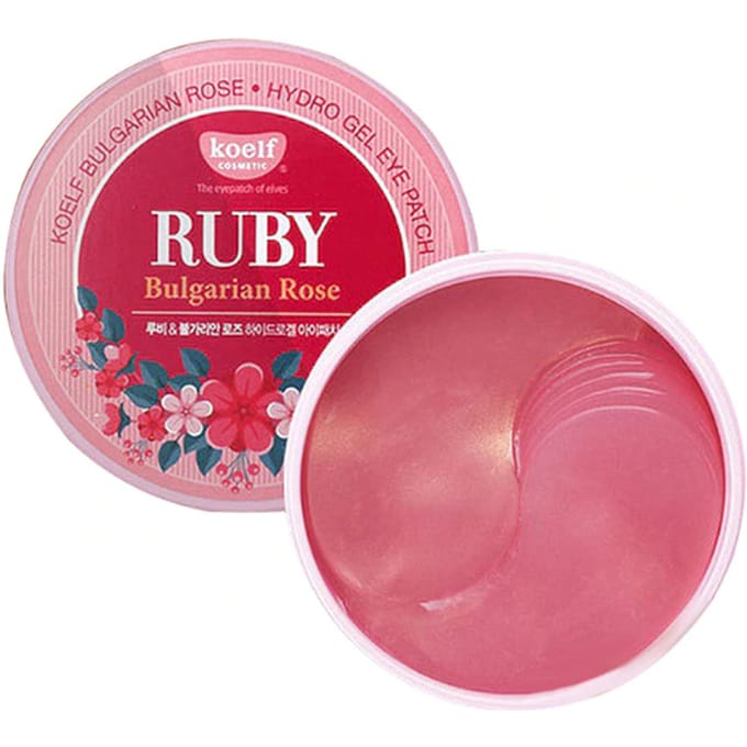 Koelf Ruby Bulgarian Rose Hydrogel Oogpatches, 60 stuks pink