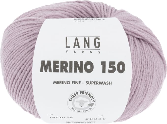 Lang Yarns Merino 150 - 119 oudroze - Merinowol Garen