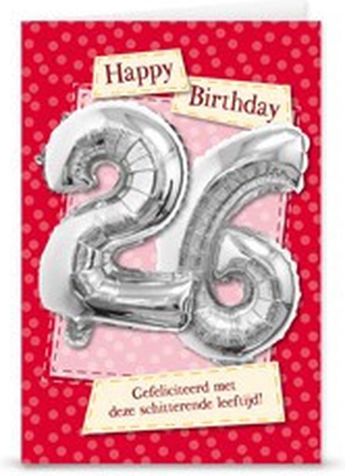 Miko - Kaart - Leeftijdballon - 26 Jaar