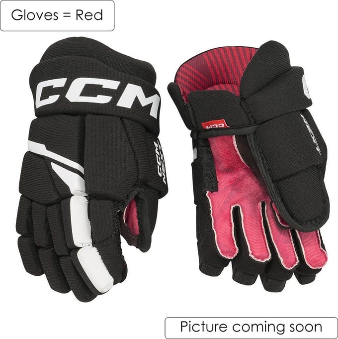 CCM - Next - IJshockeyhandschoenen - Kinderen - Rood - Wit - 12