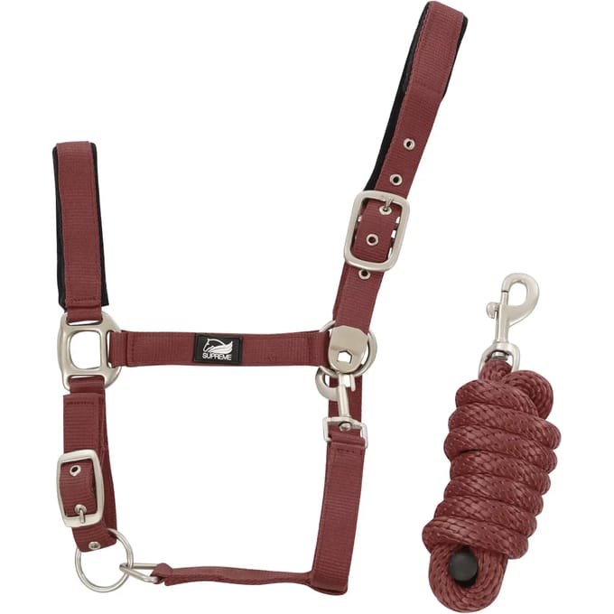 Nylon halster en touw van voor paard Supreme