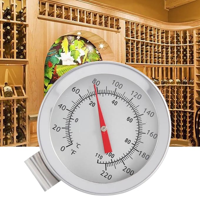 1 stuks Waterkoker Clip-on Wijzerthermometer Home Brew Wijn Bier Thermometers white