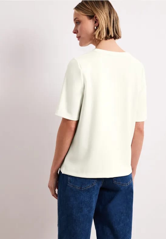 Shirt met ronde hals en decoratief detail