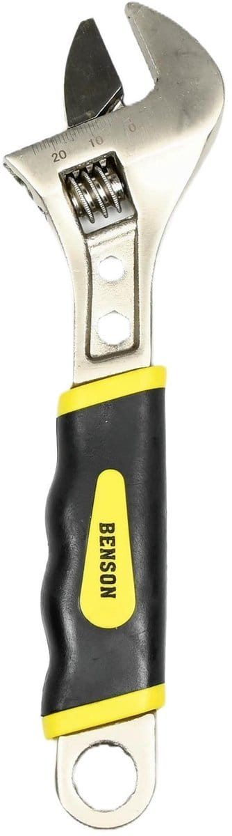 Benson Verstelbare sleutel - gehard staal - softgrip handvat - 20 cm - bekopening 25 mm