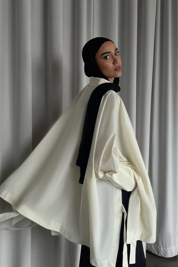 Touché Privé - Oversized blouse met strikdetail - Ecru - Dames